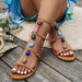Flat Round Head Beach Holiday Sandals - Magellan Fashion Shop