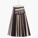 Simple Houndstooth Solid Color Stitching Contrast Color Pleated Skirt - Magellan Fashion Shop