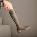 Retro Chunky Heel Embroidery Western Cowboy Boot Women - Magellan Fashion Shop