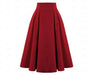 Women's Fashion Casual Skirt With Pockets Retro High Waist Pleated - Magellan Fashion Shop