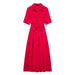 Slim Waist Poplin Short Sleeve Dress - Magellan Fashion Shop
