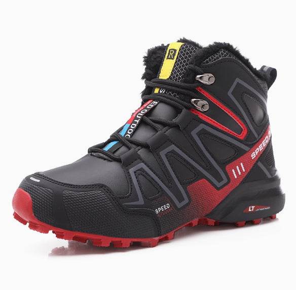Winter Outdoors Snow Boots High-top Velvet Thermal Off-road Thickened Lightweight Mountaineering Men's Cotton Shoes - Magellan Fashion Shop