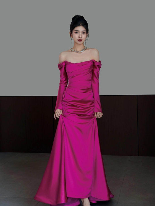 Evening Light Luxury High-grade Bridal Gown Wedding Off-shoulder Toast Dress - Magellan Fashion Shop