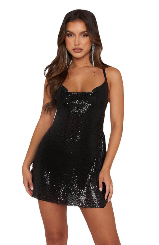 Women's Slim-fitting Back Shaping Off-the-shoulder Split Suspender Dress - Magellan Fashion Shop