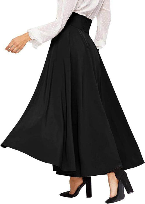 High Waist Slimming Front Lace-up A- Line Dress - Magellan Fashion Shop
