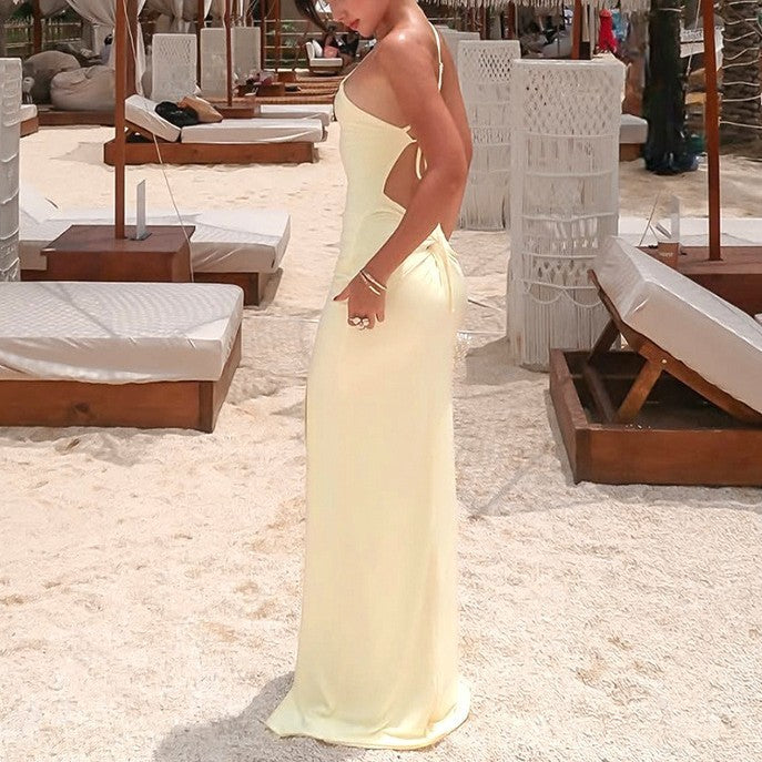 Backless Tied Dress - Magellan Fashion Shop