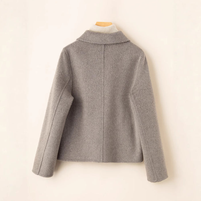 Double-sided Women's Short Small-sized High-grade Wool Overcoat
