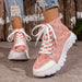 Rose-printed Lace-up Boots Fashion Breathable Canvas Shoes - Magellan Fashion Shop