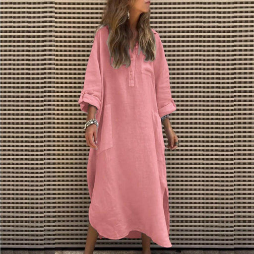 New Autumn And Winter Elegant Solid Color Irregular Dress - Magellan Fashion Shop