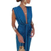 Solid Color Lace High Waist V-neck Dress - Magellan Fashion Shop