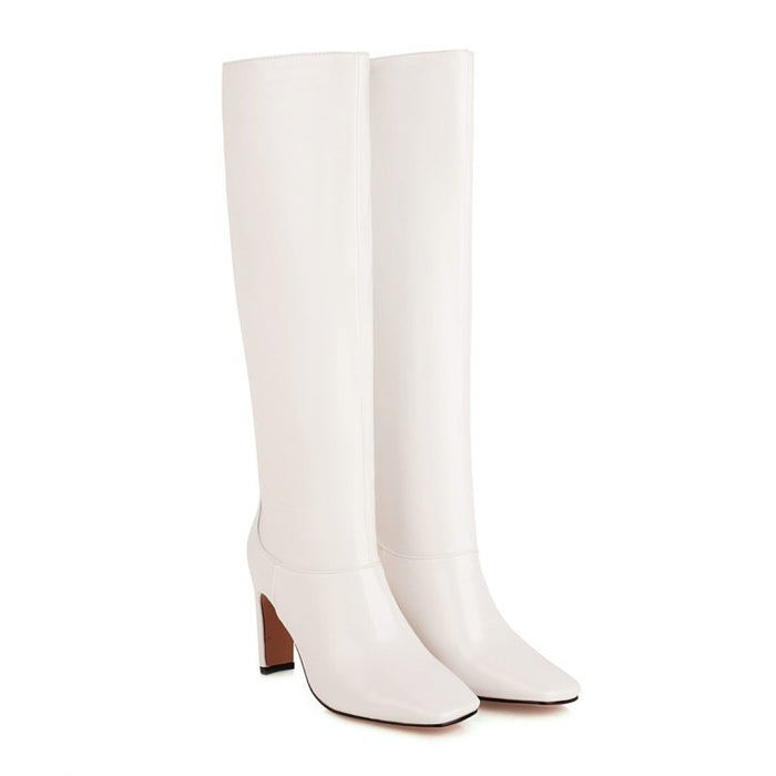 Plus Size Boots Thick Heel