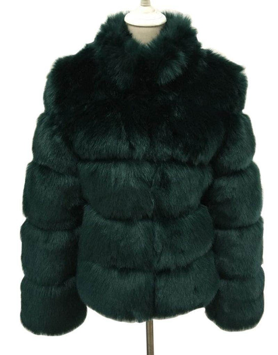 Fox Fur Slimming Stand Collar - Magellan Fashion Shop