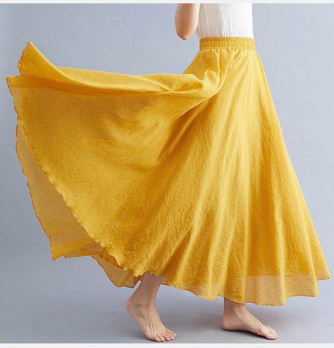 Lady Literature Plus Size Cotton And Linen Skirt - Magellan Fashion Shop