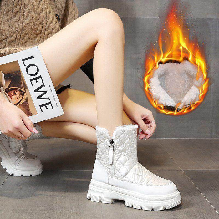 Women's Waterproof New Plus Velvet Warm Martin Short Boots - Magellan Fashion Shop