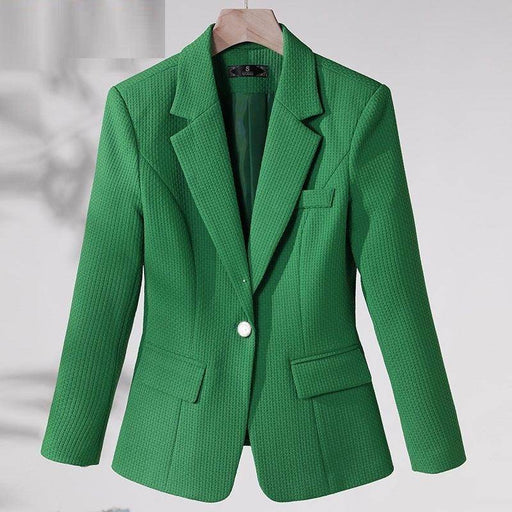 Women's Casual Solid Color Suit Collar Jacket - Magellan Fashion Shop