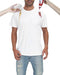 Neat White Basic Crewneck Short Sleeve Cotton Polyester Water Repellent Tee For Men - Magellan Fashion Shop