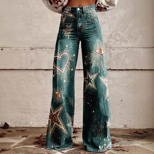 European And American Plus Size Women's Denim Casual Pants - Magellan Fashion Shop