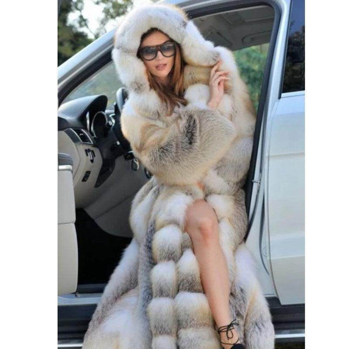 Mid-length Coat With Hooded European And American Faux Fur - Magellan Fashion Shop