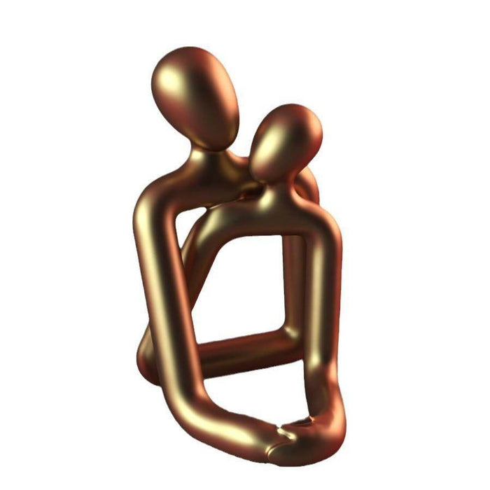 Heartwarming Loving Couple Resin Statue - A Timeless Modern Home Decor Accent For Bookshelves, Office Desks, And Nightstands Valentine's Day Gift - Magellan Fashion Shop