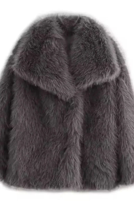 Luxurious faux fur coat